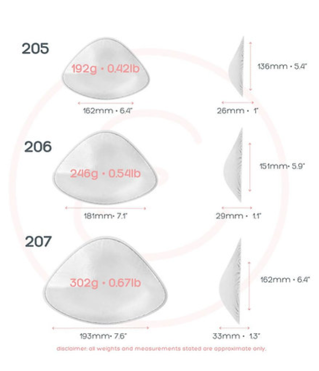 Bra Balancer™ Breast Form - Difference of 1-3 Cup Sizes