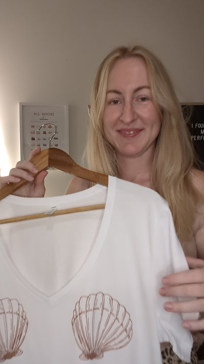 Seashell V Neck Tee