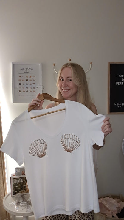 Seashell V Neck Tee